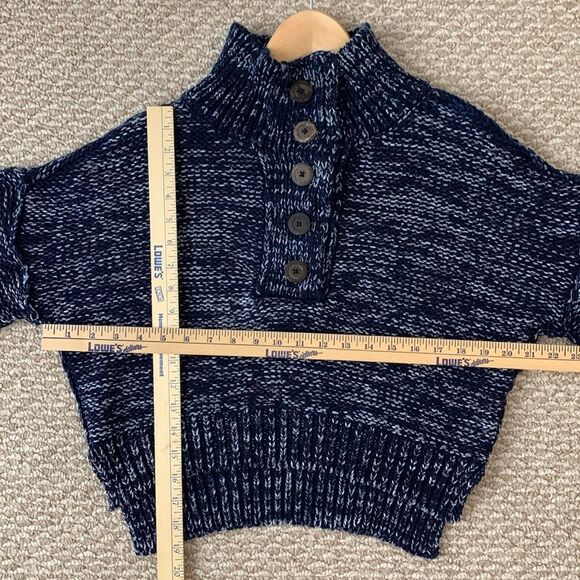 Pilcro Anthropologie Mega Henley cable knit oversized box fit Sweater size xs - Picture 10 of 10